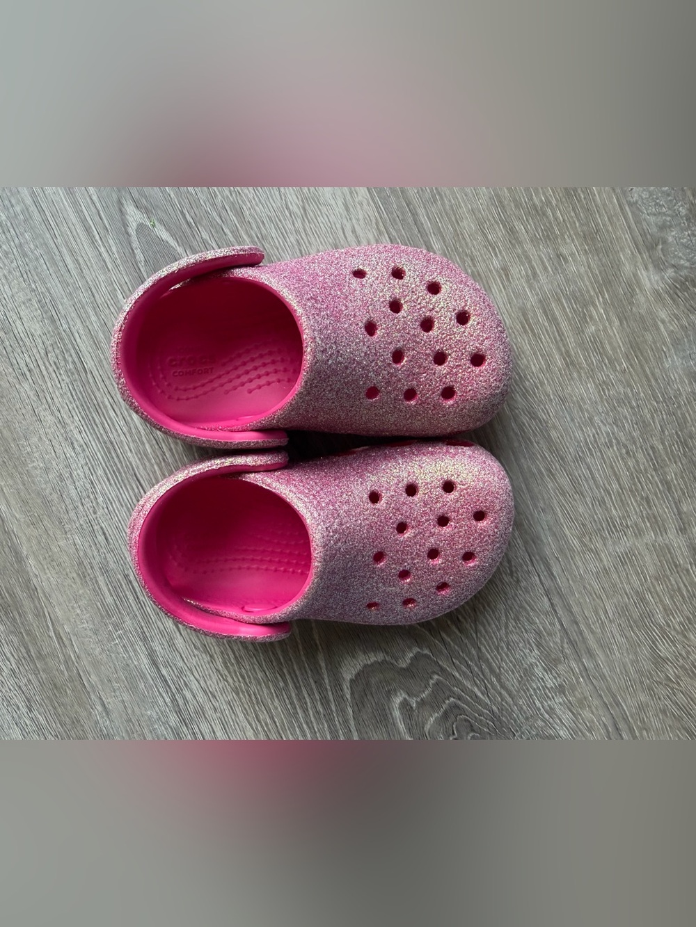 CROCS Kids Pink Glitter Clogs